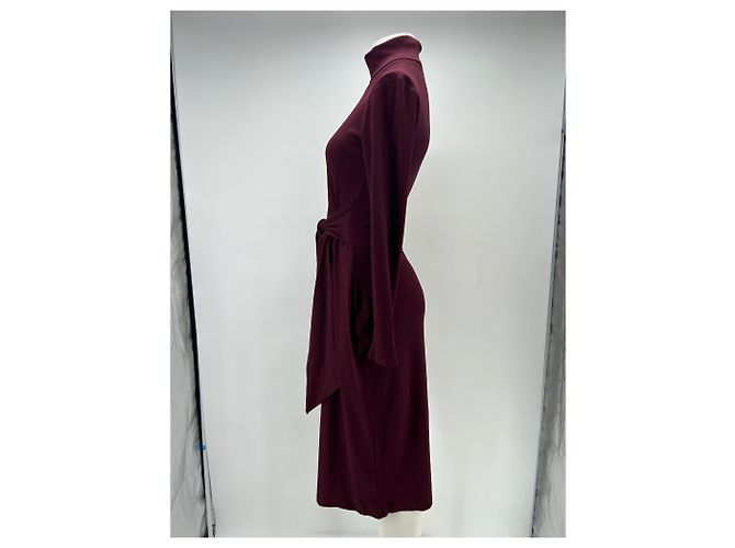 Ralph Lauren Vestido burdeos de cuello alto Púrpura - vista 3