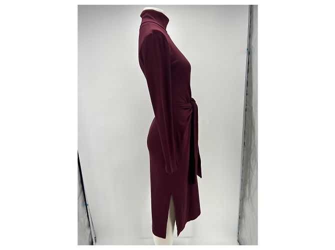 Ralph Lauren Vestido burdeos de cuello alto Púrpura - vista 4