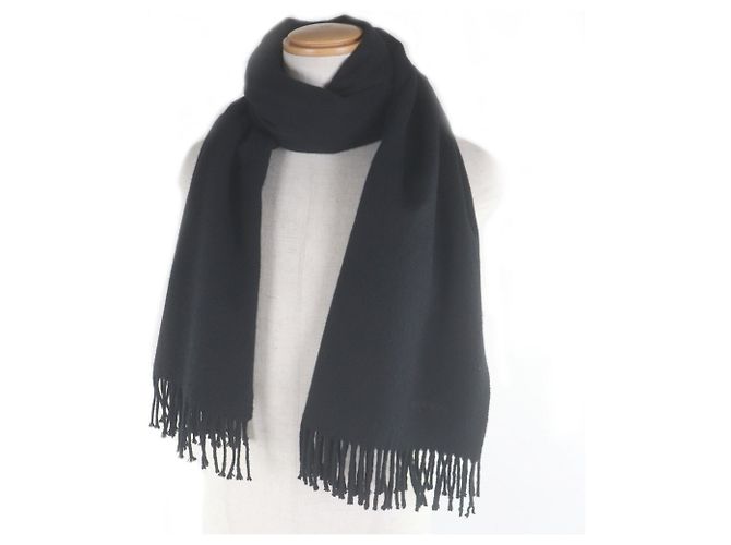 Sciarpa nera in cashmere 100% Hermès Nero - vista 2