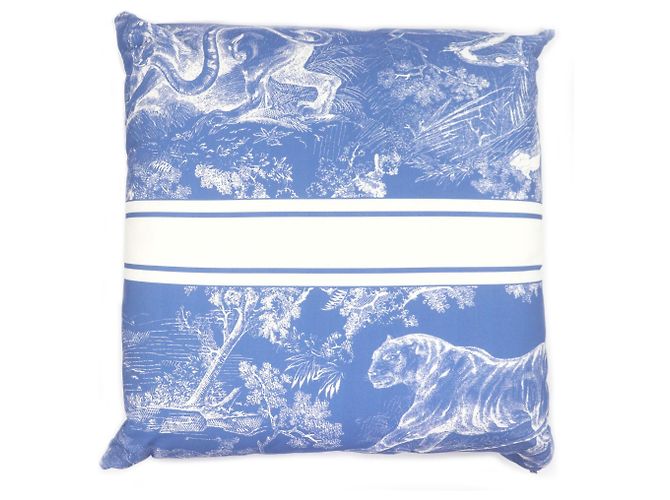 Coussin en mélange de lin Dioliviera Christian Dior Bleu - vue 2