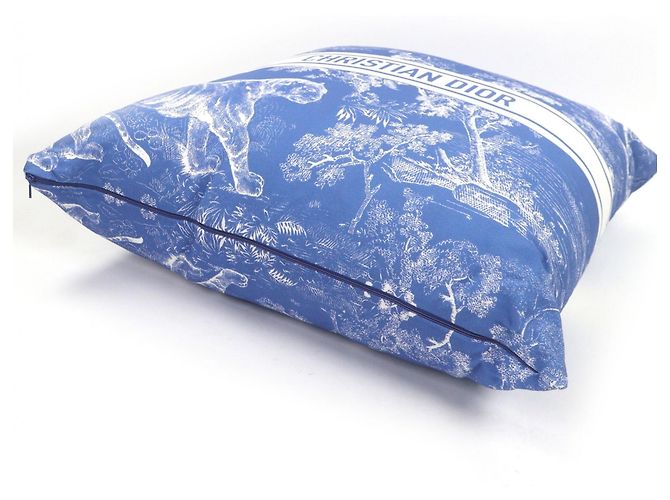 Coussin en mélange de lin Dioliviera Christian Dior Bleu - vue 3