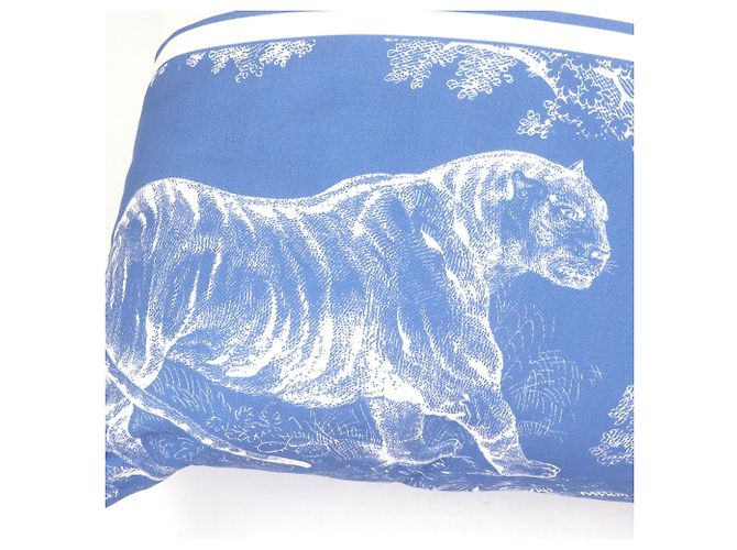 Coussin en mélange de lin Dioliviera Christian Dior Bleu - vue 6