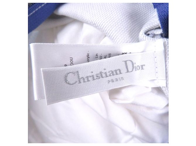 Coussin en mélange de lin Dioliviera Christian Dior Bleu - vue 7