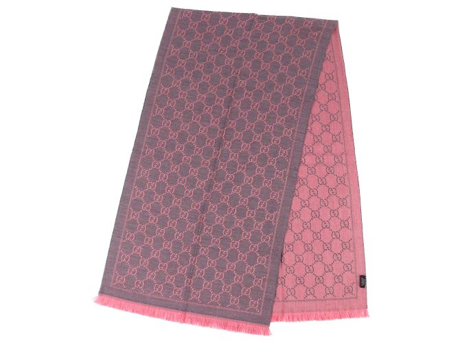 Stola in lana rosa Gucci - vista 3