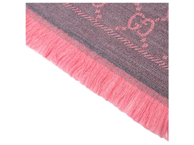 Stola in lana rosa Gucci - vista 6