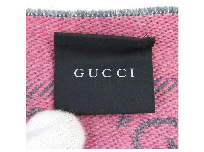 Stola in lana rosa Gucci - vista 7