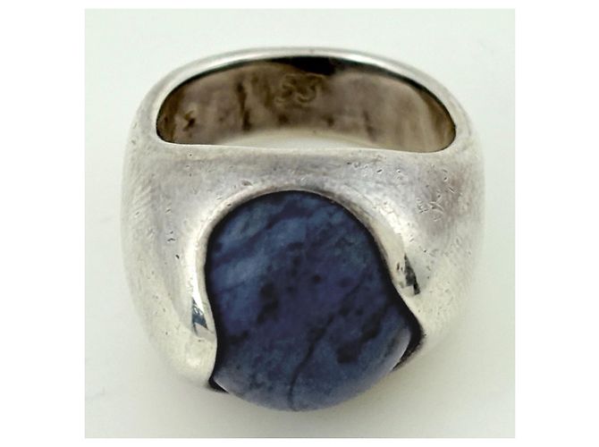 Silberner Damensteinring von Hermès - Ansicht 2