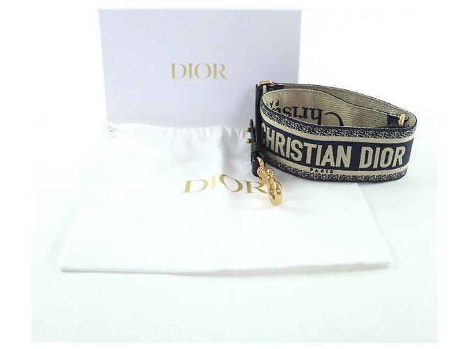 Cinghia a Spalla Christian Dior S8557CBTE Beige Blu navy - vista 2