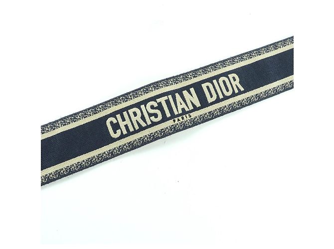 Cinghia a Spalla Christian Dior S8557CBTE Beige Blu navy - vista 6