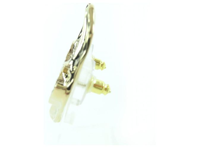 Orecchini in oro con design a foglia e marchio Coco di Chanel D'oro - vista 2