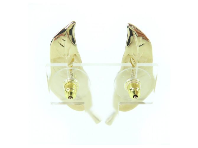 Orecchini in oro con design a foglia e marchio Coco di Chanel D'oro - vista 3