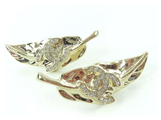 Orecchini in oro con design a foglia e marchio Coco di Chanel D'oro - vista 6