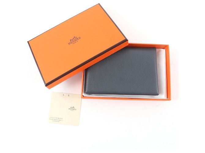 Monedero Calvi Duo Gris Misty de Hermès Gris antracita - vista 2