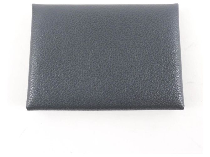 Monedero Calvi Duo Gris Misty de Hermès Gris antracita - vista 3