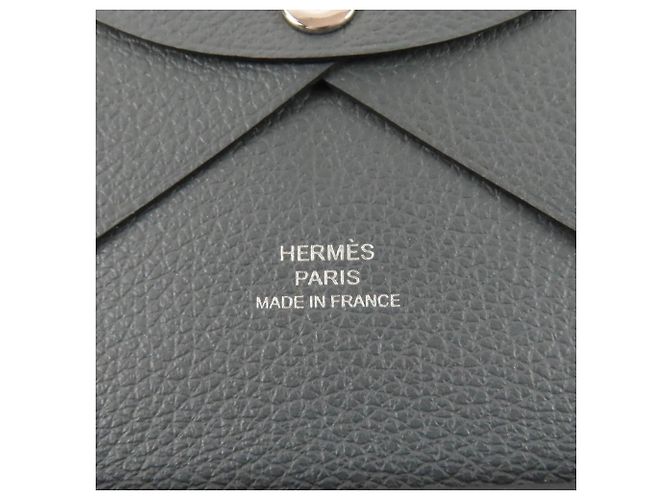 Monedero Calvi Duo Gris Misty de Hermès Gris antracita - vista 9