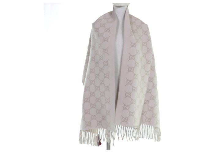 Stola in cashmere Gucci beige - vista 4