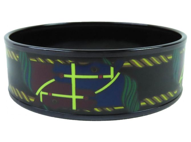 Bracciale Bangle Bandana HH Click GM di Hermès Nero Multicolore - vista 4