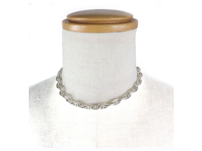 Hermès Collier Hermes Vintage Chaine d'Ancre PM Argenté - vue 3