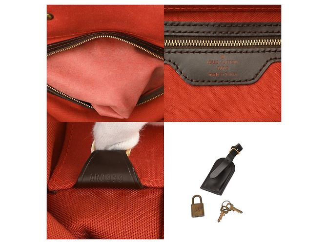 Borsa Boston Damier Greenwich PM Marrone Louis Vuitton - vista 11