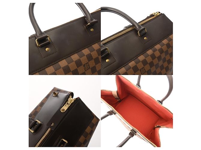 Borsa Boston Damier Greenwich PM Marrone Louis Vuitton - vista 9