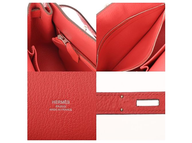 Jypsiere Borsa a Spalla Hermès Jypsière 28 Verso Rosa Rosso - vista 11