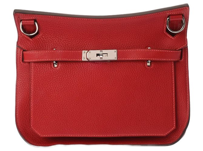Jypsiere Borsa a Spalla Hermès Jypsière 28 Verso Rosa Rosso - vista 2