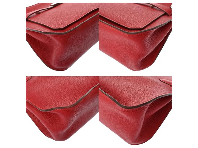 Jypsiere Borsa a Spalla Hermès Jypsière 28 Verso Rosa Rosso - vista 8