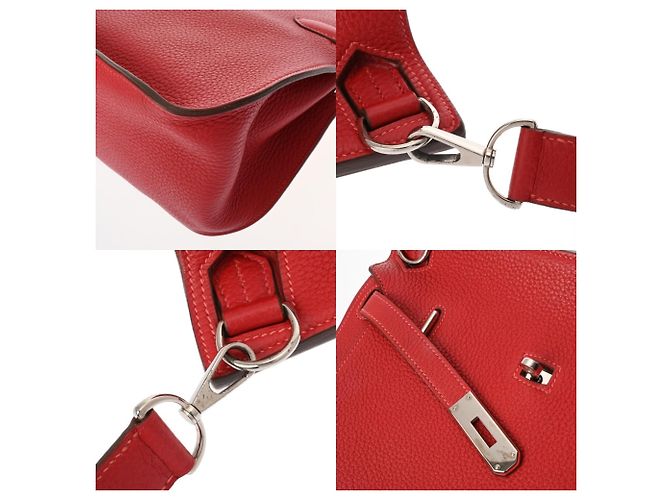 Jypsiere Borsa a Spalla Hermès Jypsière 28 Verso Rosa Rosso - vista 9