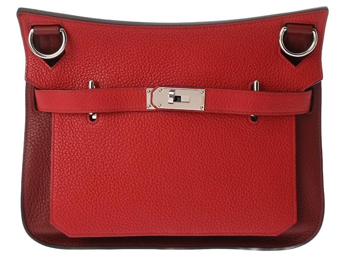 Hermès HERMES Jypsiere 31 Bicolor Schultertasche Rot - Ansicht 2