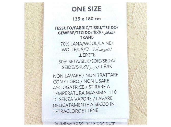 Gucci Grande scialle in lana e seta GG jacquard con frange Beige - vista 8