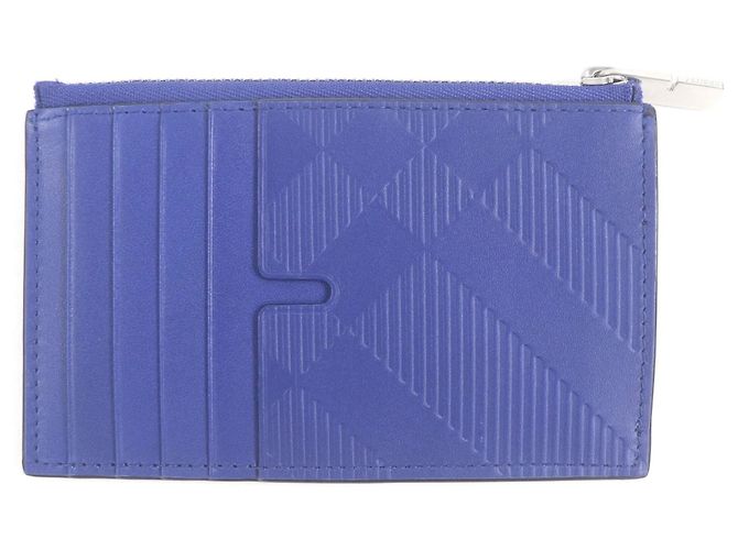 Burberry Blue Leather Card Case - view 3