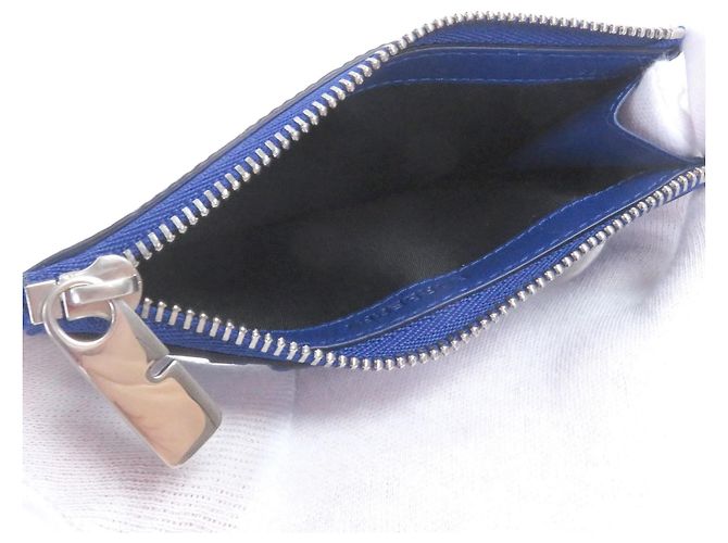 Burberry Blue Leather Card Case - view 4