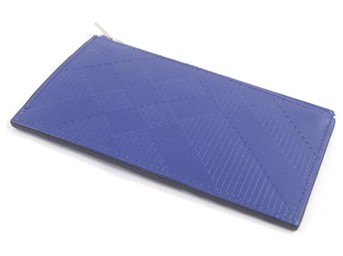 Burberry Blue Leather Card Case - view 5