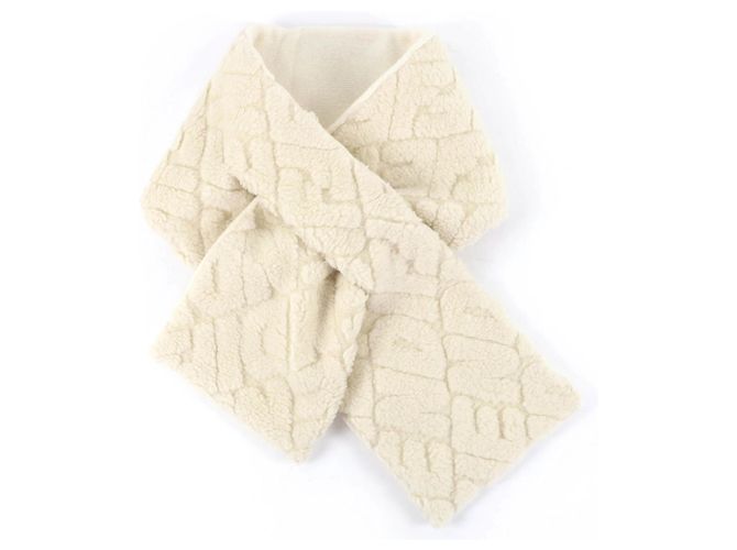 Fendi Stola aus Wolle und Polyester in Elfenbein Roh - Ansicht 4
