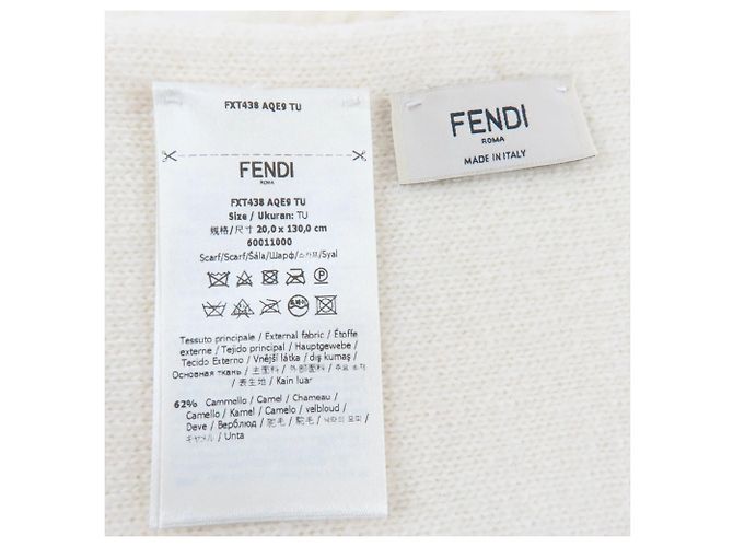 Fendi Stola aus Wolle und Polyester in Elfenbein Roh - Ansicht 6