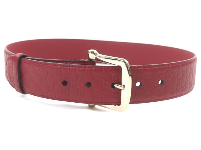 Gucci Microguccissima GG Pattern Red Leather Belt - view 2