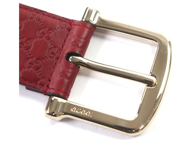 Gucci Microguccissima GG Pattern Red Leather Belt - view 4