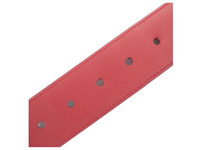 Gucci Microguccissima GG Pattern Red Leather Belt - view 8