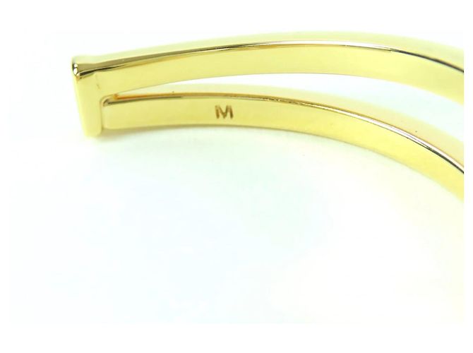 Bracciale rigido Fendi First FF Motif con strass D'oro - vista 8