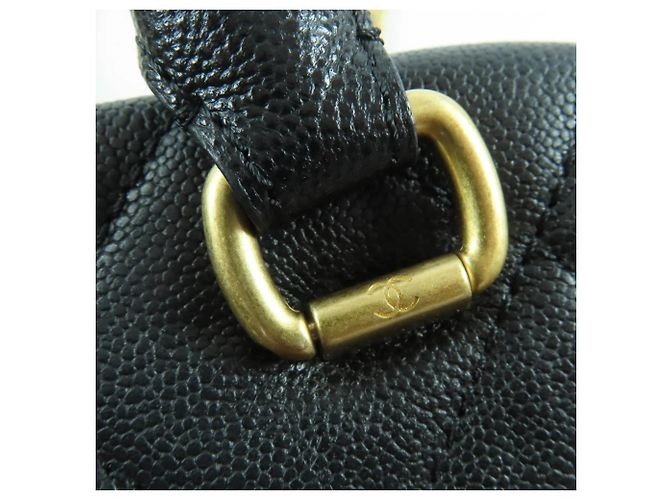 Bowling Borsa a mano in pelle caviar trapuntata Chanel Nero - vista 15