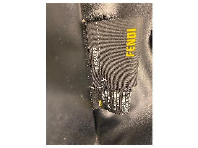 Fendi Peekaboo Monster Eyes - Schwarzes Leder - Größe Mittel/Regulär - Ansicht 6