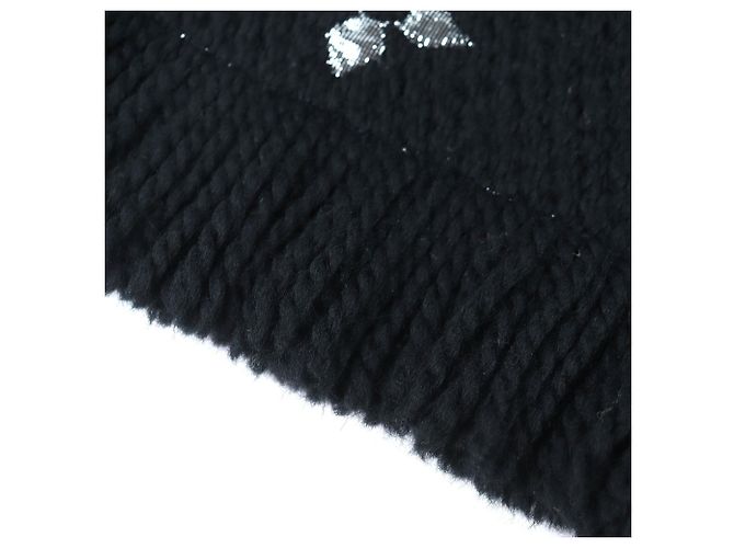 Bufanda de Flecos Monogram Louis Vuitton Negro Plata - vista 6