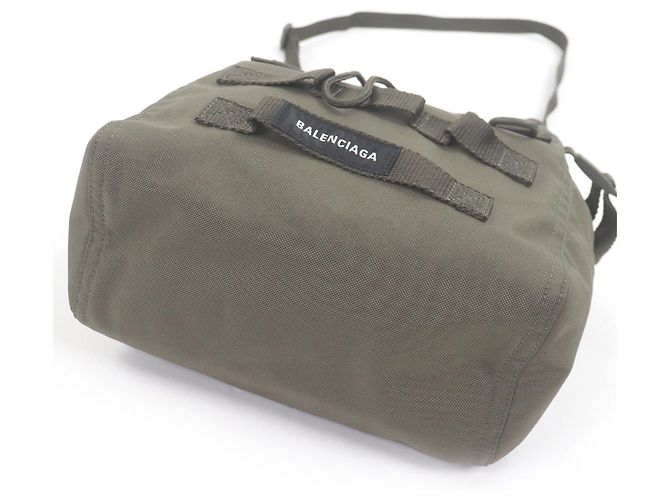 Sac à main en polyamide recyclé khaki Balenciaga Kaki - vue 7