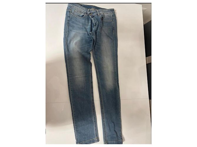 Jeans Gucci de denim azul con perlas - vista 2