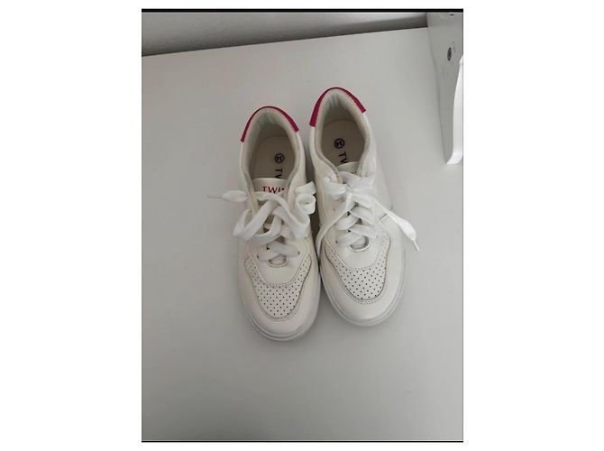 Autre Marque Scarpe da ginnastica bianche con dettagli fucsia Bianco - vista 2