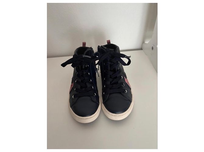 Baskets Geox pour filles Rose Bleu foncé - vue 2