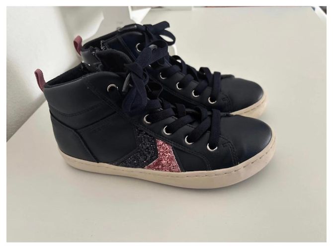 Baskets Geox pour filles Rose Bleu foncé - vue 3