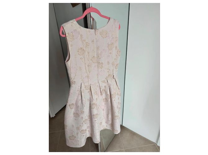 Autre Marque Staubrosa Kleid mit goldenen Blumenstickereien - Ansicht 2