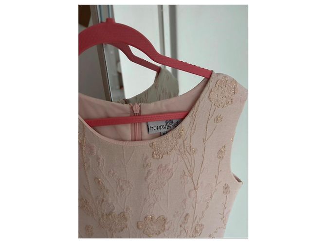 Autre Marque Staubrosa Kleid mit goldenen Blumenstickereien - Ansicht 4