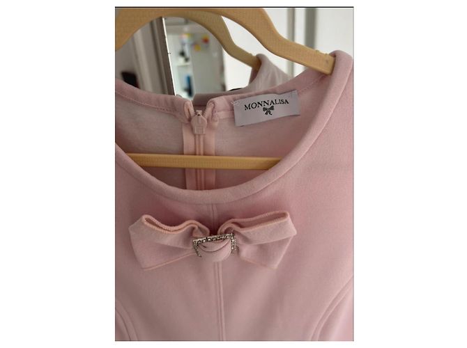 Rosa Monnalisa Kleid mit Schleife Pink - Ansicht 2